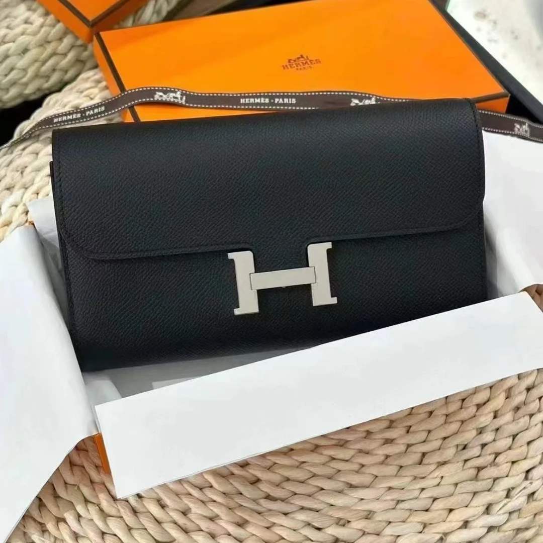 未使用 Hermes/爱马仕 【小池专属】康康 to go 黑银E皮W刻