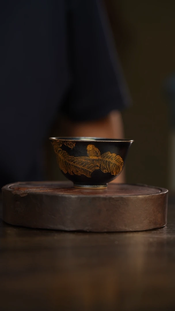 68柴房陶瓷柴烧窑宝绘画杯