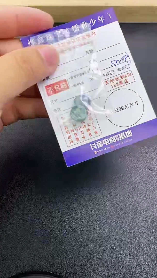 颈饰未镶嵌翡翠天然翡翠A货赠皮绳