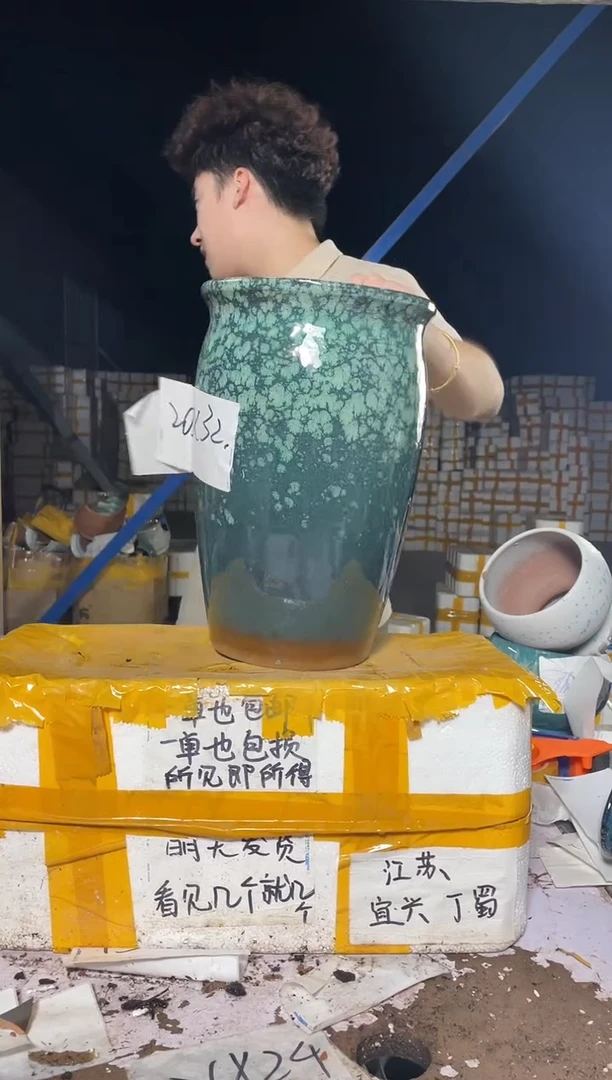 紫砂花盆紫砂花盆宜兴紫砂粗陶花盆20*30