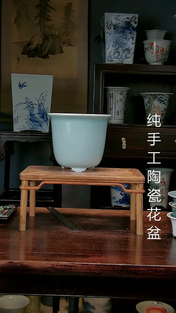 景德镇手工陶瓷花盆