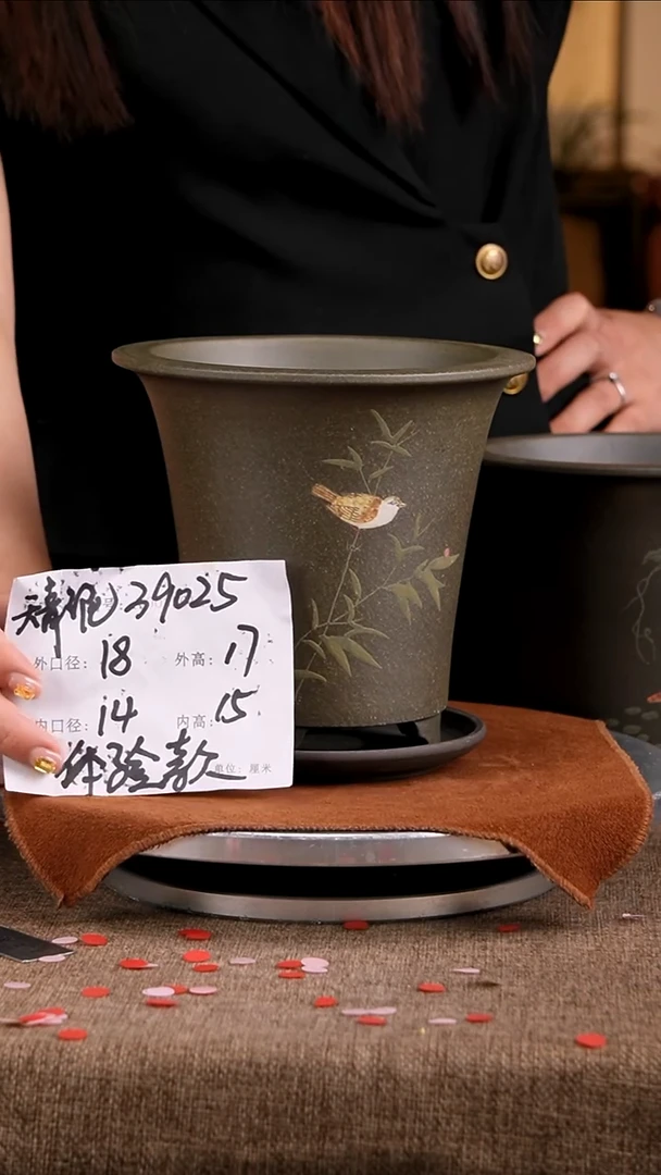紫砂花盆花卉工艺39025+z