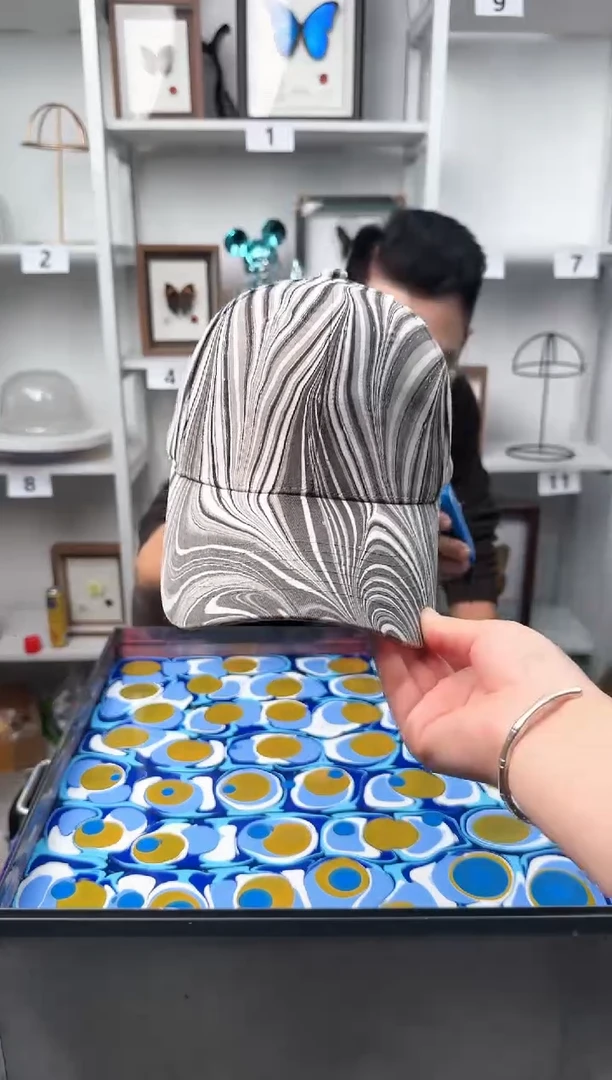 纯棉成人款顺风顺水纹水拓帽