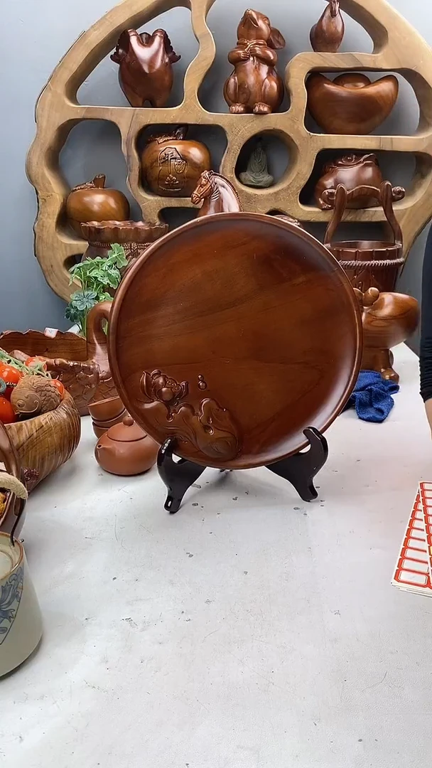 香樟木A12精品圆盘/尺寸28*28*4