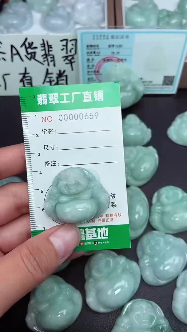 颈饰未镶嵌翡翠缅甸天然翡翠微微瑕0659