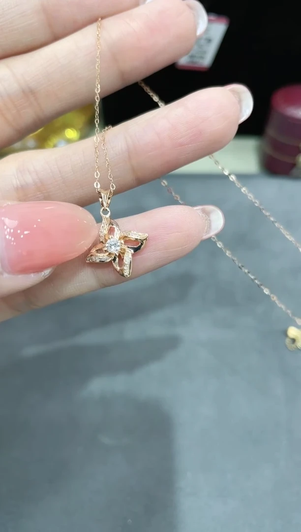 【闪购商品】项链18K金镶嵌钻石·