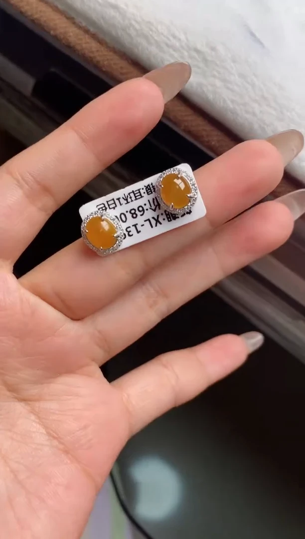 银S925镶嵌戒指翡翠l****中天然A货翡翠