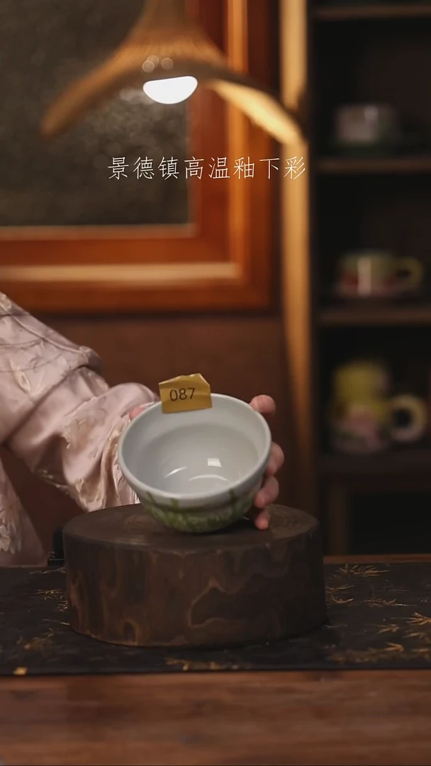 陶瓷景德镇高温釉下手绘陶瓷@L087@