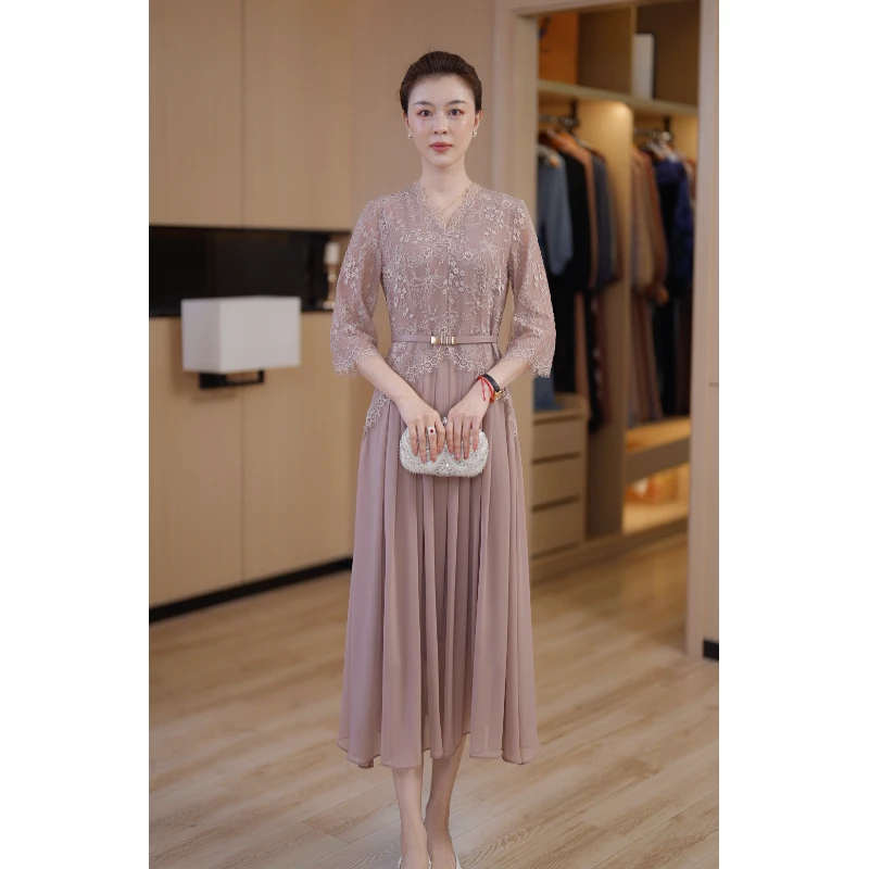 [缤纷热恋]夏季新款气质显瘦时尚连衣裙高贵优雅