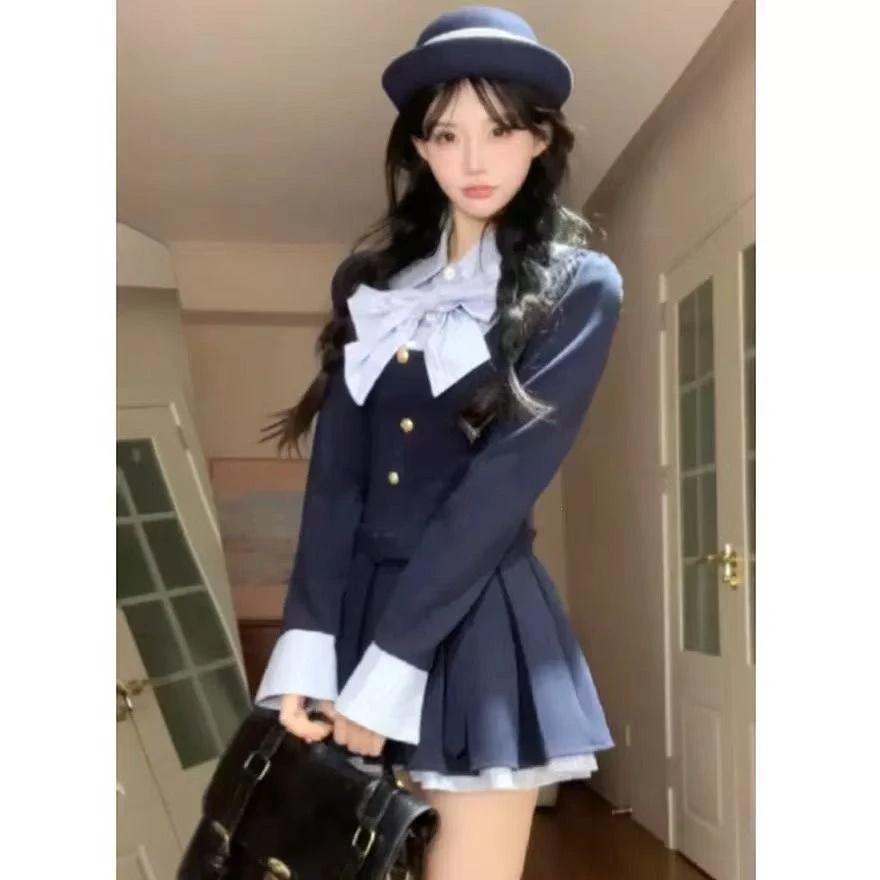 NNN-【云端】秋冬学院风秋冬季拼接设计感甜美蝴蝶结约会帽子