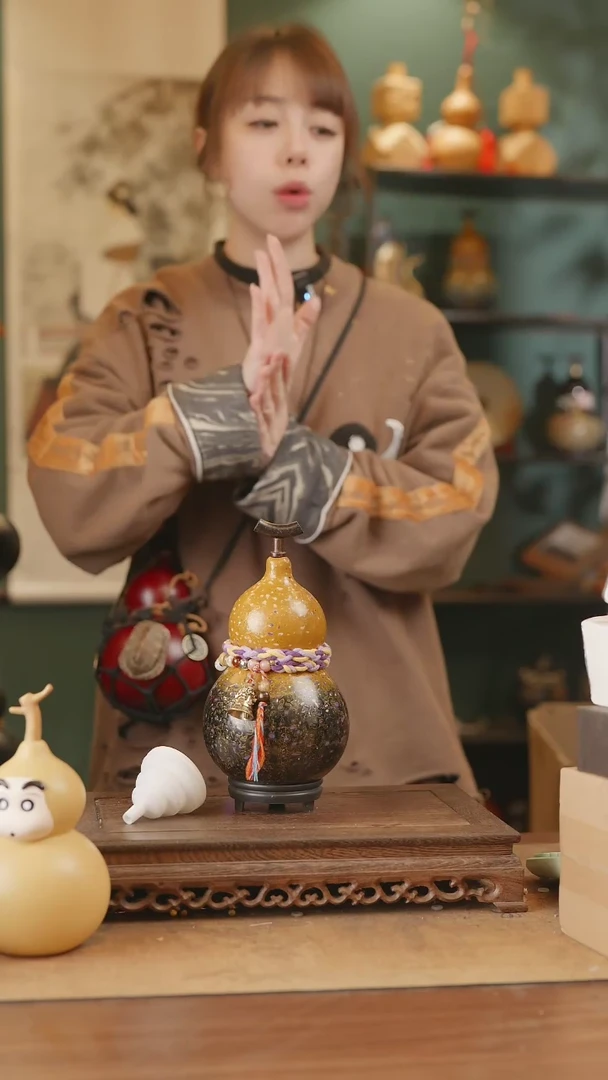 【闪购商品】253号精品天然大漆工艺防渗内胆酒葫芦~