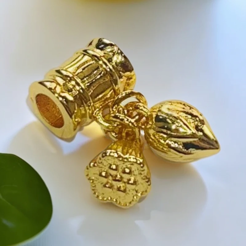 B-3077  时尚古法莲花莲蓬吊坠  支撑工艺+专柜礼盒
