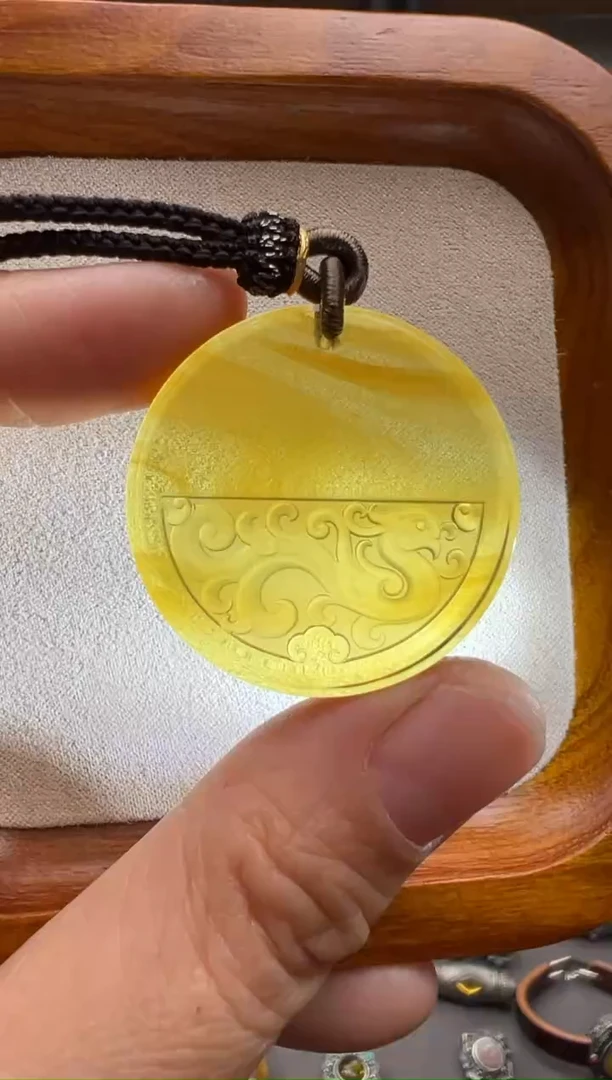 【闪购商品】琥珀颈饰未镶嵌仿古凤凰吊坠