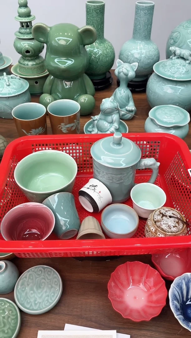 307号9样特价福利 微瑕 慧仙青瓷