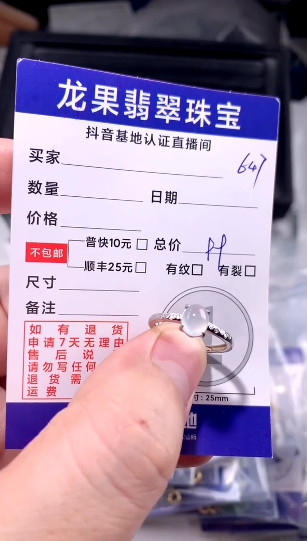 颈饰未镶嵌翡翠戒子647