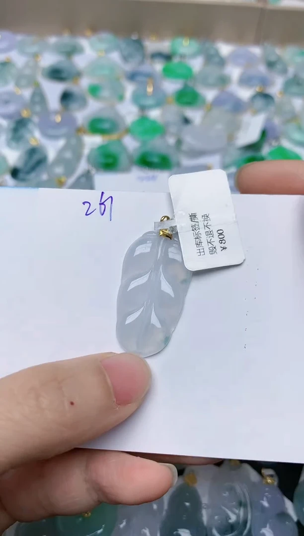 【闪购商品】翡翠颈饰18K金镶嵌 天然翡翠A货    261