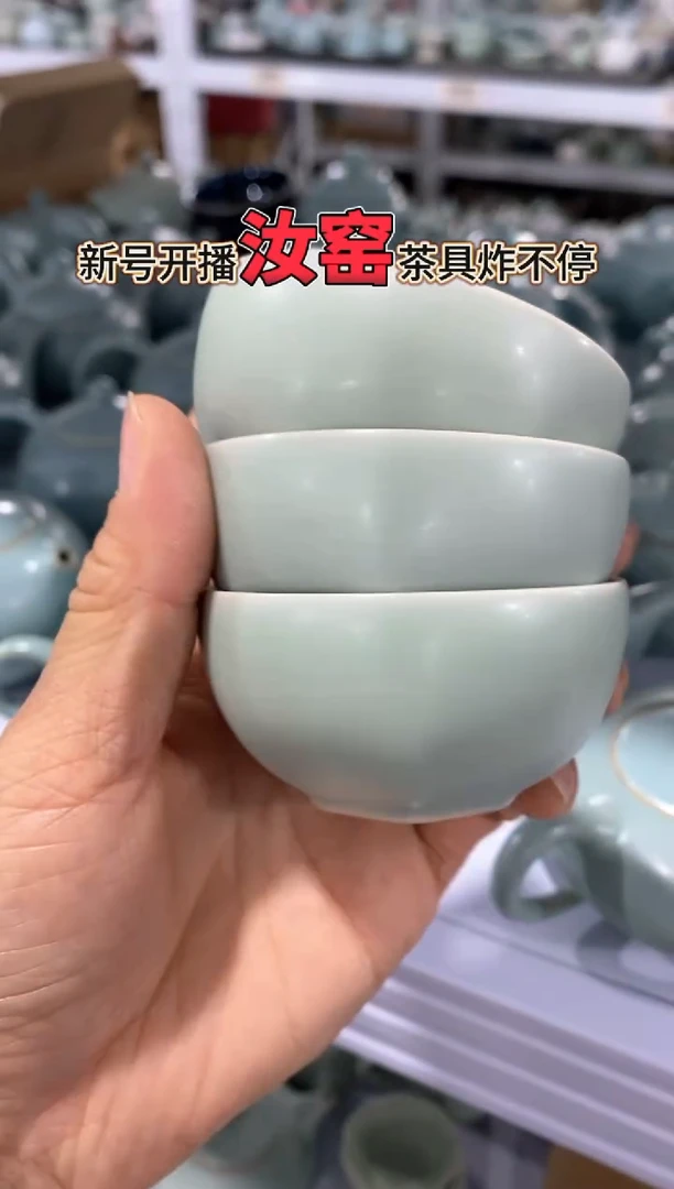 【新粉福利】汝窑茶壶盖碗茶杯主人杯微矿点
