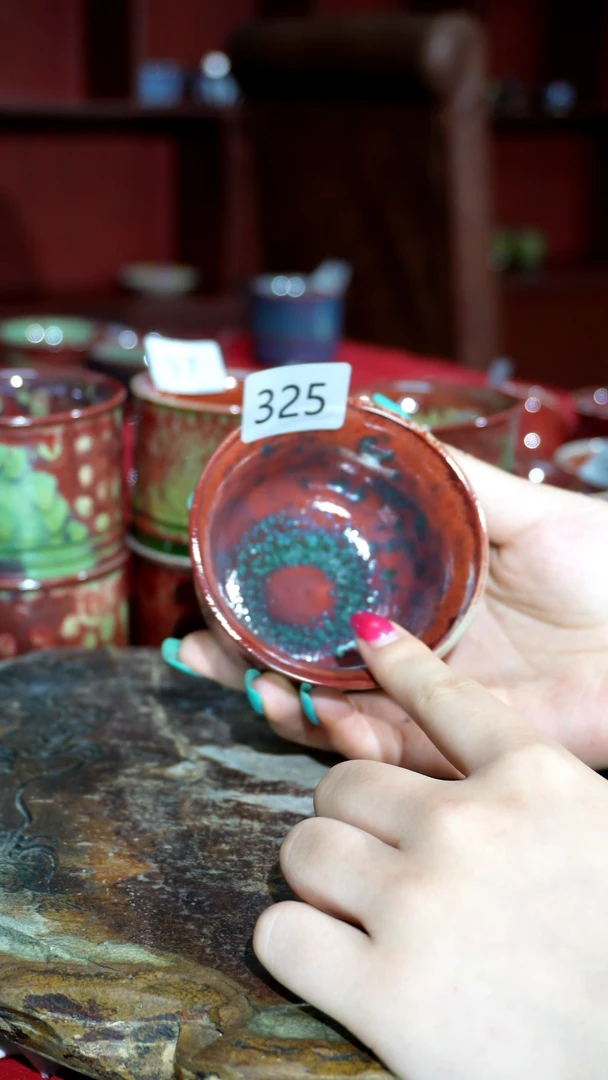 摆件精品窑变钧瓷茶器