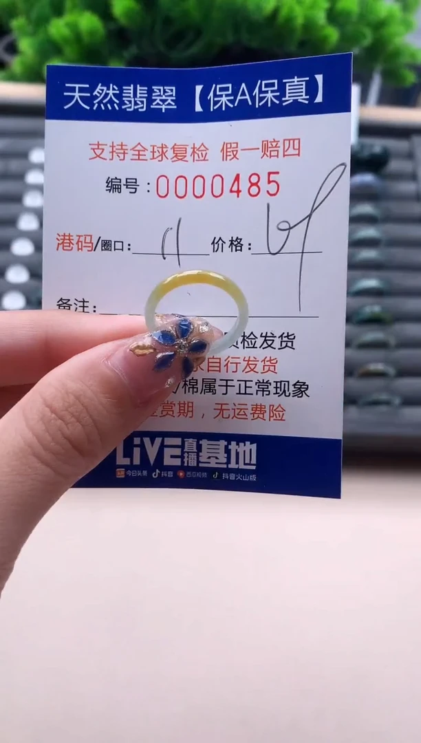 未镶嵌戒指翡翠  485