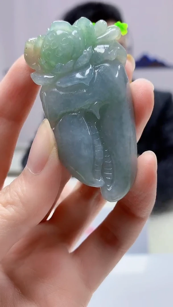 【闪购商品】定制翡翠未镶嵌5153zm-毛货挂件128