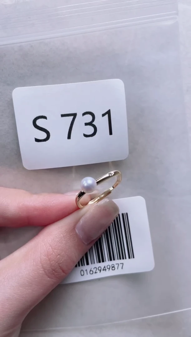 【闪购商品】淡水珍珠戒指银S925镶嵌S731