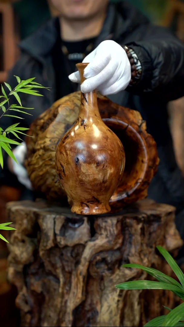 木追*人雷击枣木富贵瓶