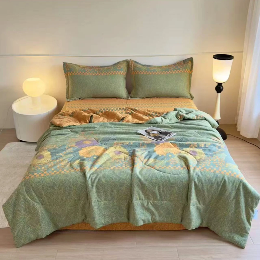【原装正品 苏秘37°0】纯棉立体提花四季盖毯240*260cm万花园