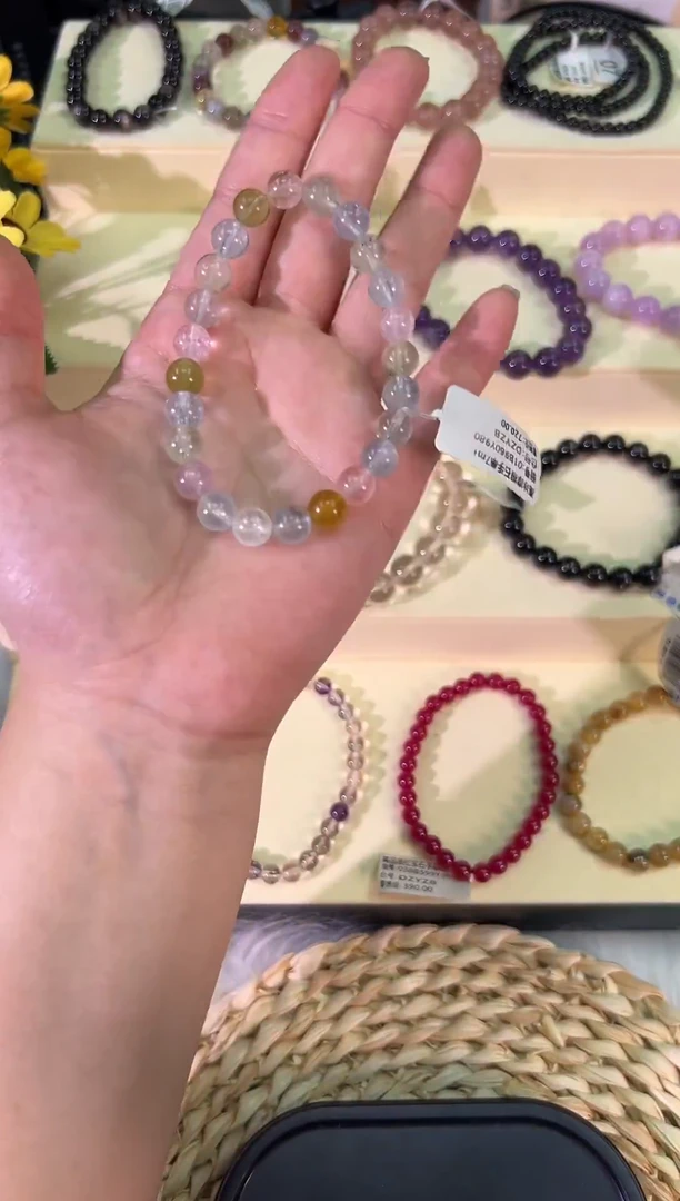 未镶嵌手串水晶摩根石手串 DZY-4211 7mm