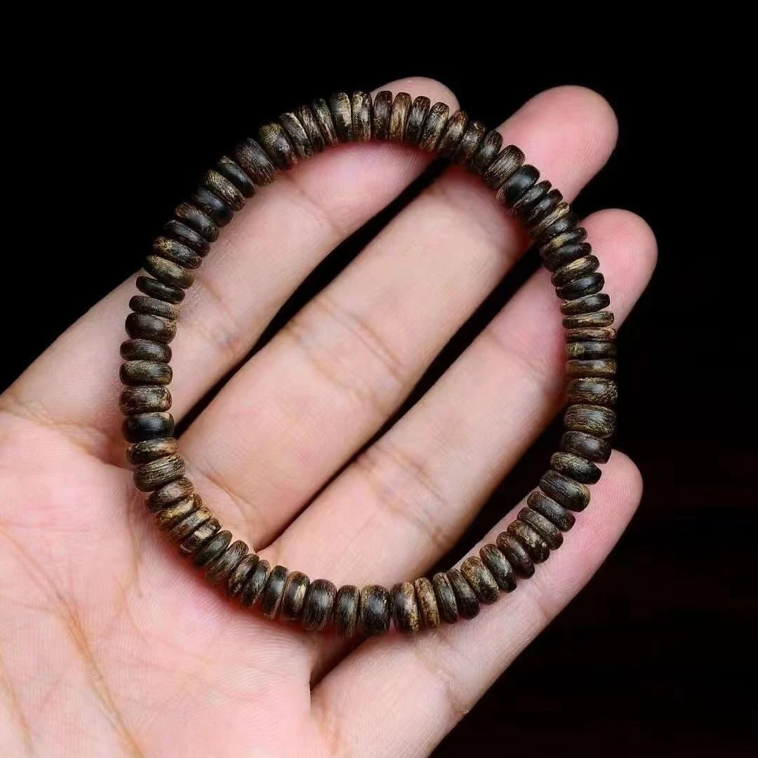 野生芽庄棋楠沉水老料4*8单圈沉香木（纹理随型发其一）