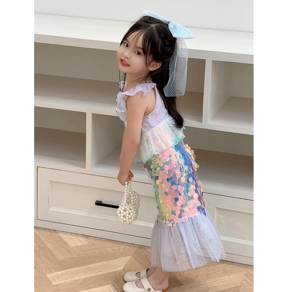 [人鱼公主]2025年新款夏季连衣吊带裙