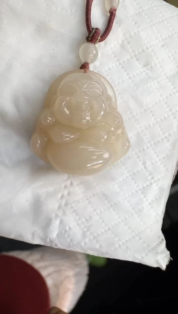 【闪购商品】和田玉颈饰未镶嵌藕粉30佛公