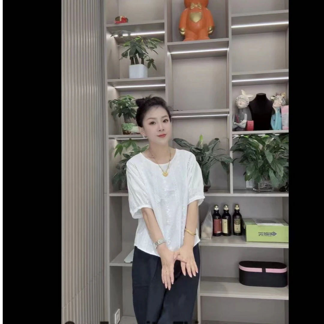 森系刺绣百搭衬衫--