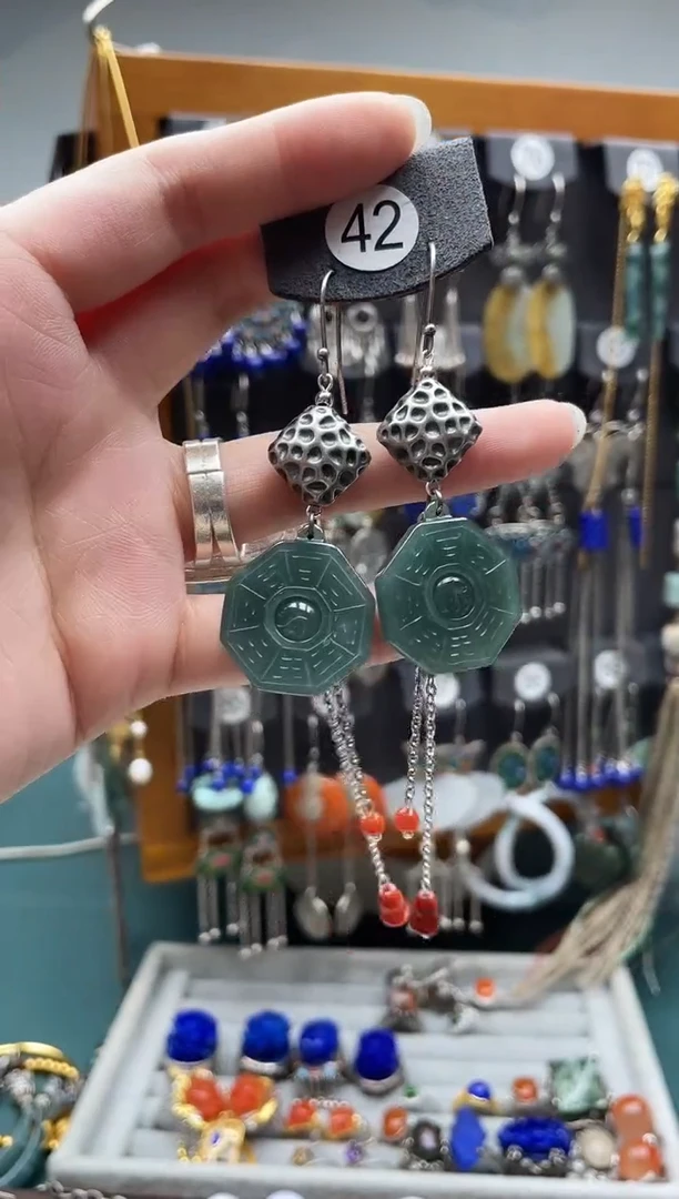 翡翠未镶嵌耳饰?****烨饰品