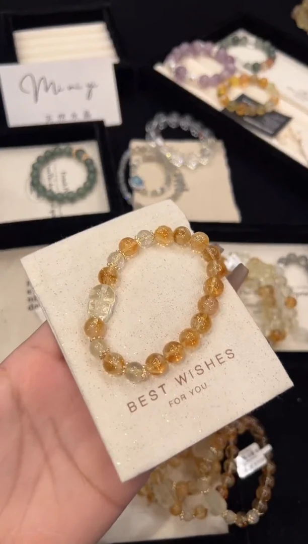 【闪购商品】水晶手链合金黄塔晶貔貅手链x589