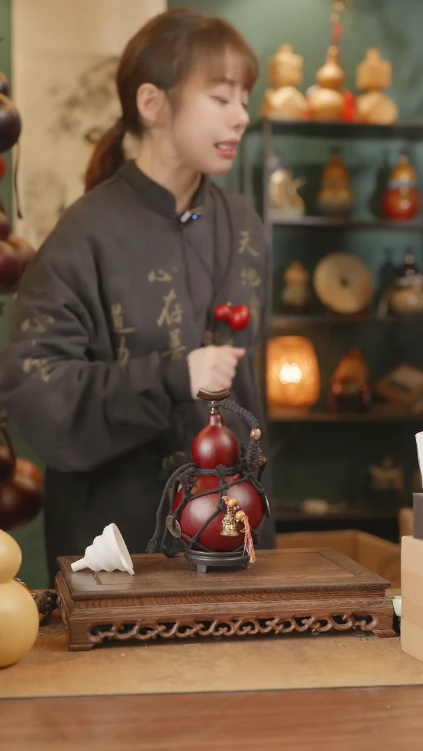 【闪购商品】140号精品天然大漆工艺防渗内胆酒葫芦~