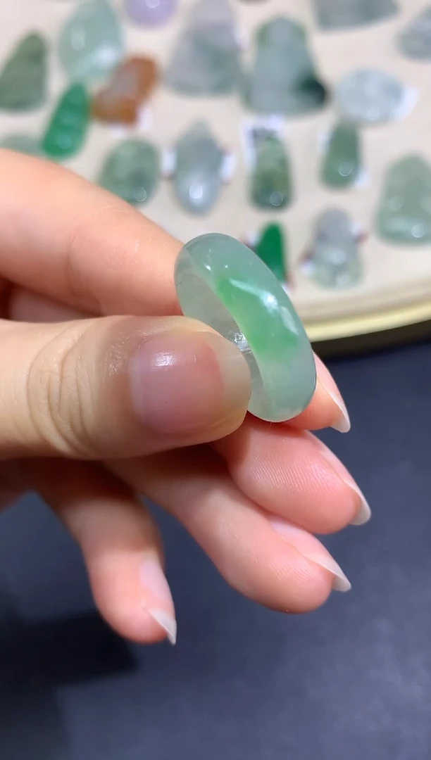 未镶嵌定制翡翠a136毛货翡翠|10圈口|980