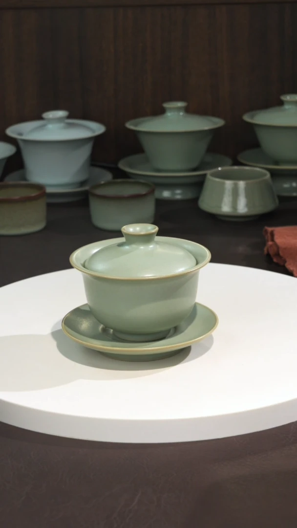 懒*洋宣宝汝瓷原矿原釉手工作品