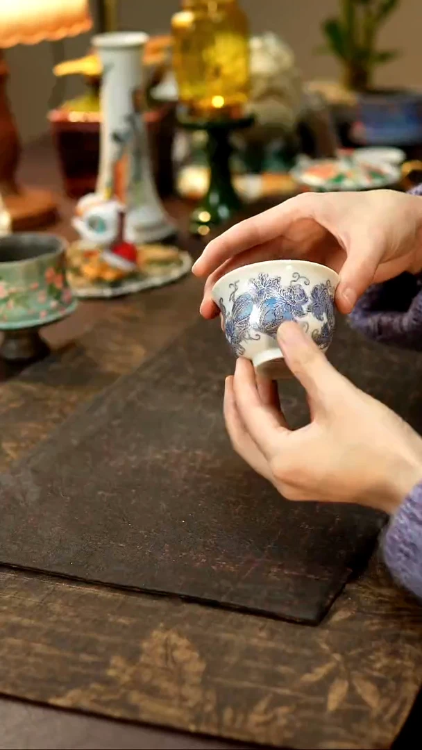 景德镇陶瓷杯碗柴烧多人