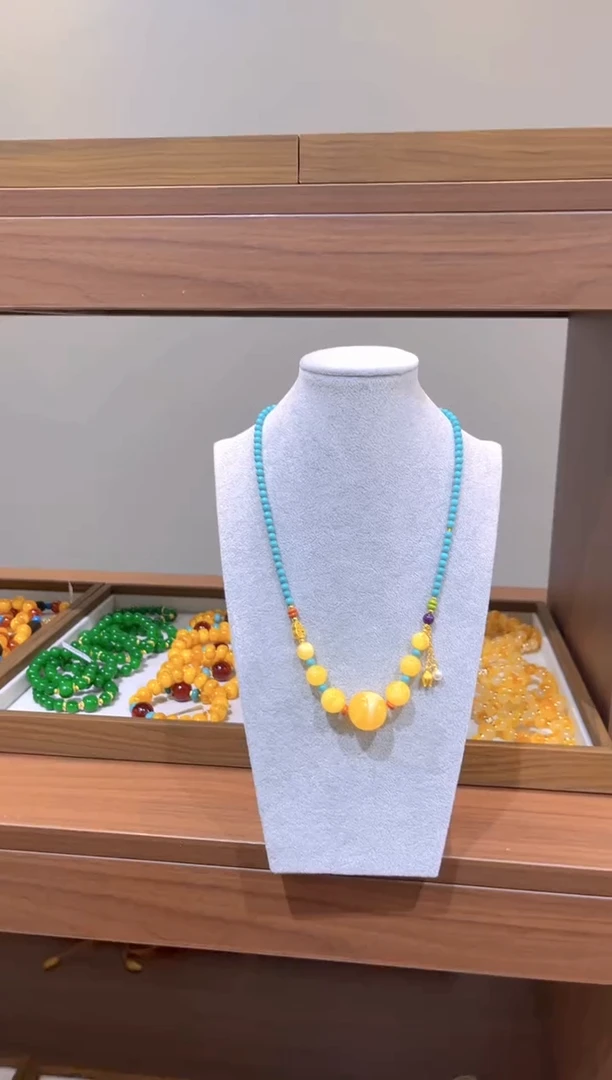 蜜蜡颈饰未镶嵌X665