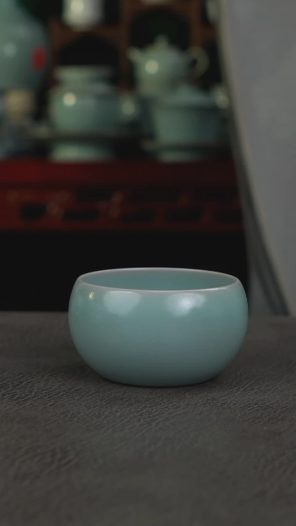 天蓝釉禅定杯精品-二