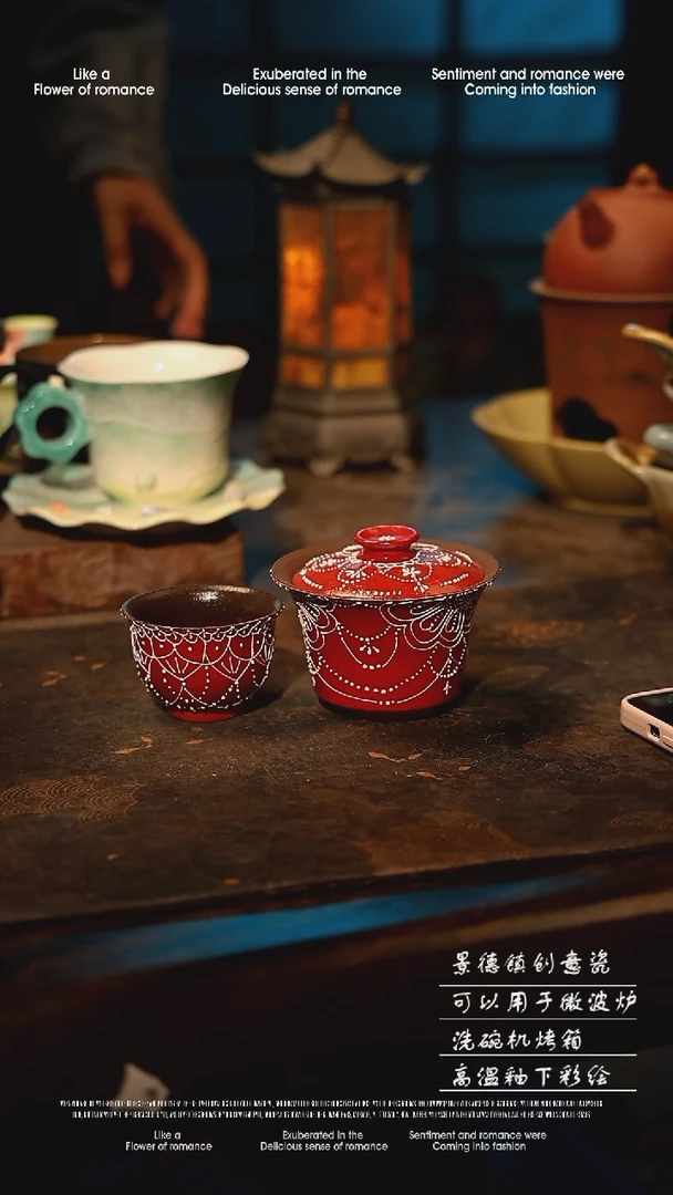 陶瓷景德镇高温釉下彩手工手绘款式