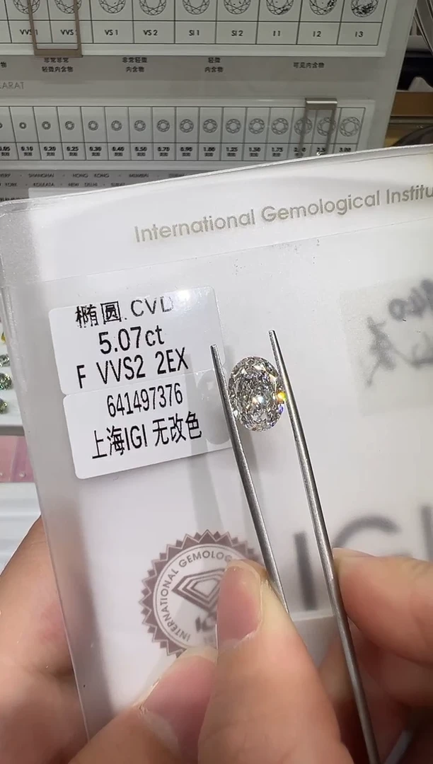 【闪购商品】实验室培育钻石未镶嵌@ 5.07ct 先鉴赏，再定制！