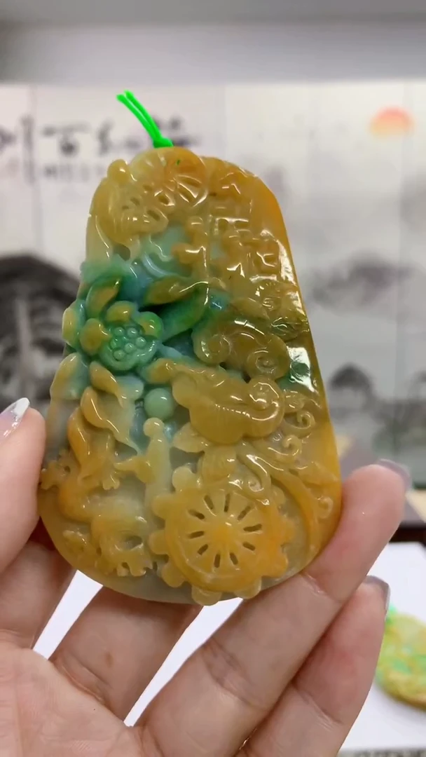 定制翡翠未镶嵌1102jj-毛货挂件17