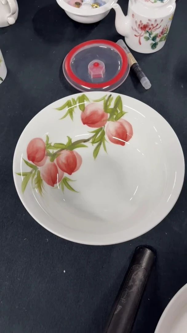 景德镇高温陶瓷食品级手绘釉中彩-超大汤碗