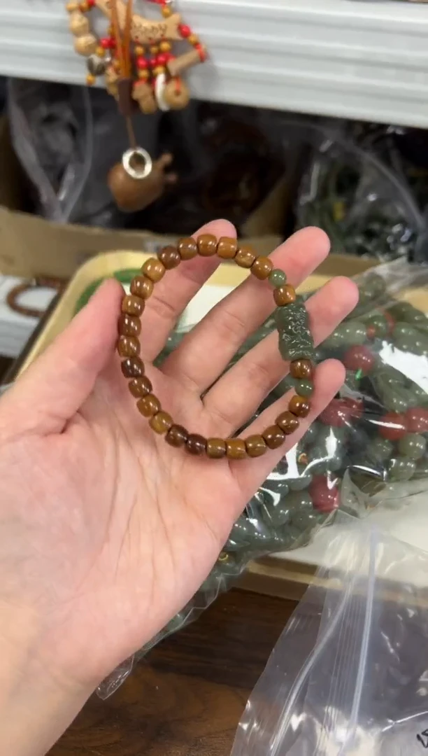吊坠库克未镶嵌库克精工直切和田玉扎基手链[4047]