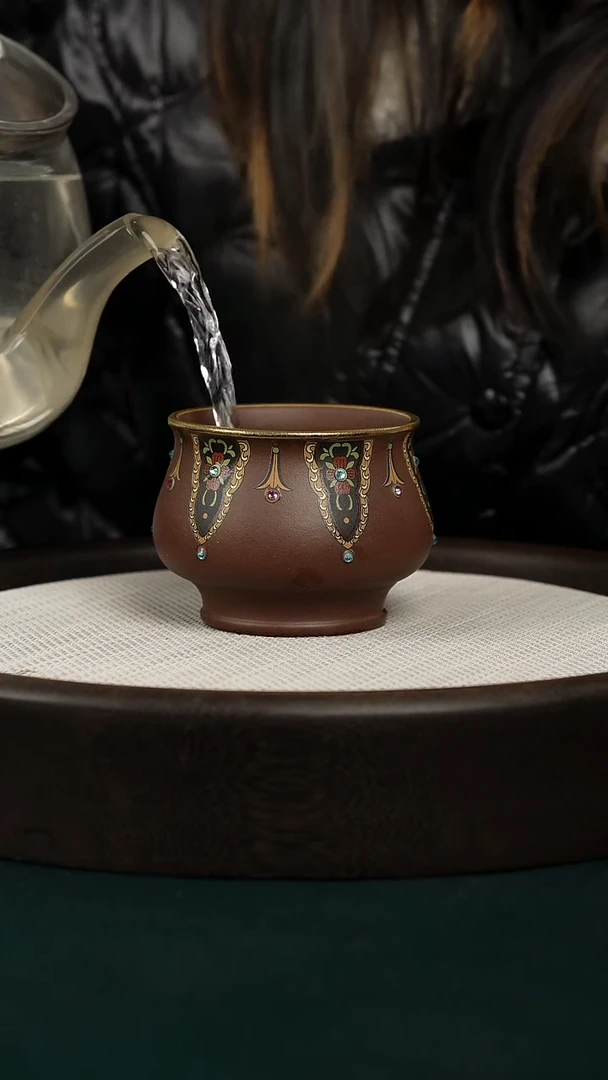 【闪购商品】紫砂茶壶宜兴紫砂珐琅彩主人杯