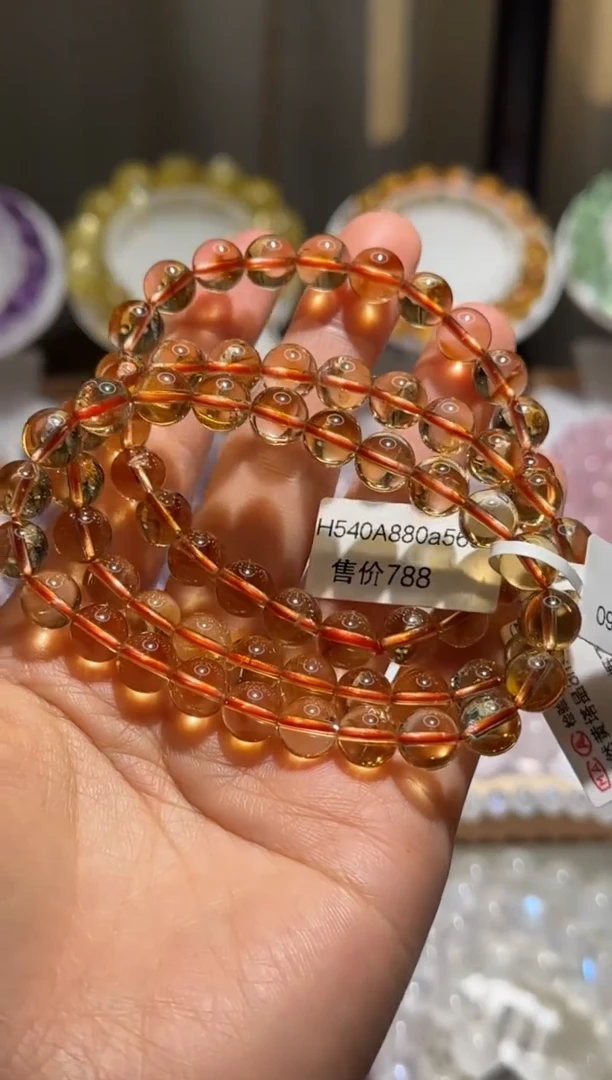 【闪购商品】黄晶手链未镶嵌黄水晶8mm