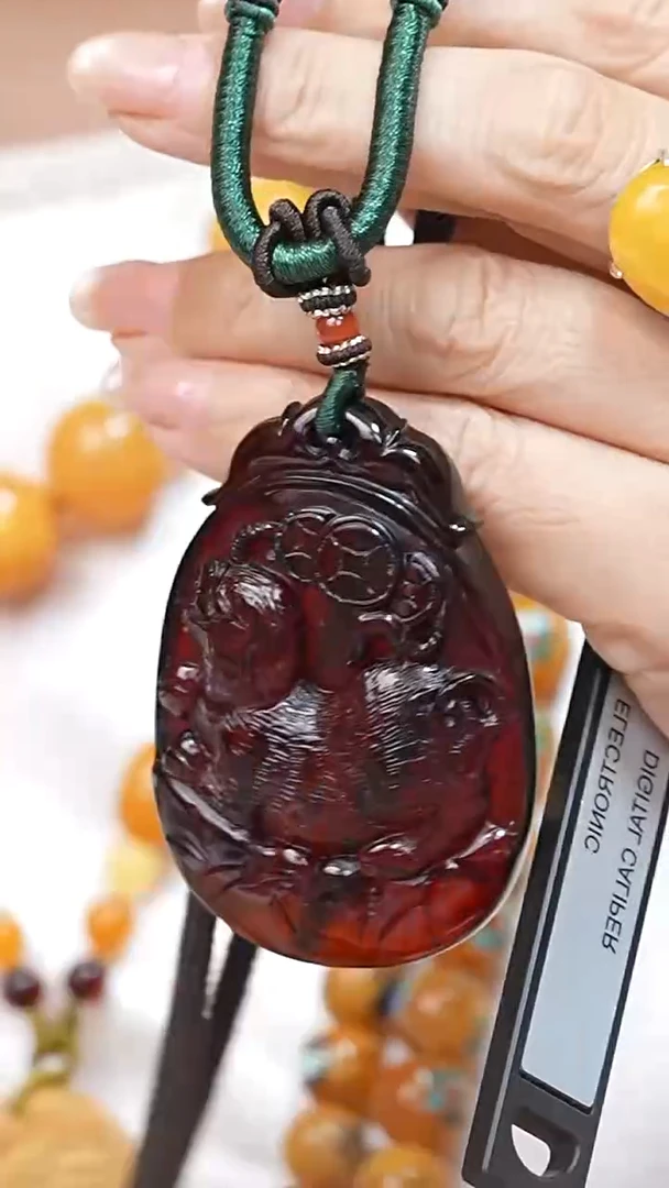 琥珀颈饰未镶嵌3114天然蜜蜡珠宝奇石云端妖孽妖花全部保真