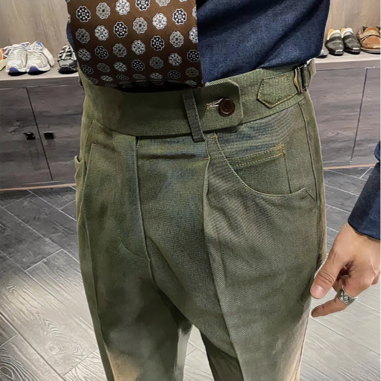 福利特惠那不勒斯棉质西裤--3002