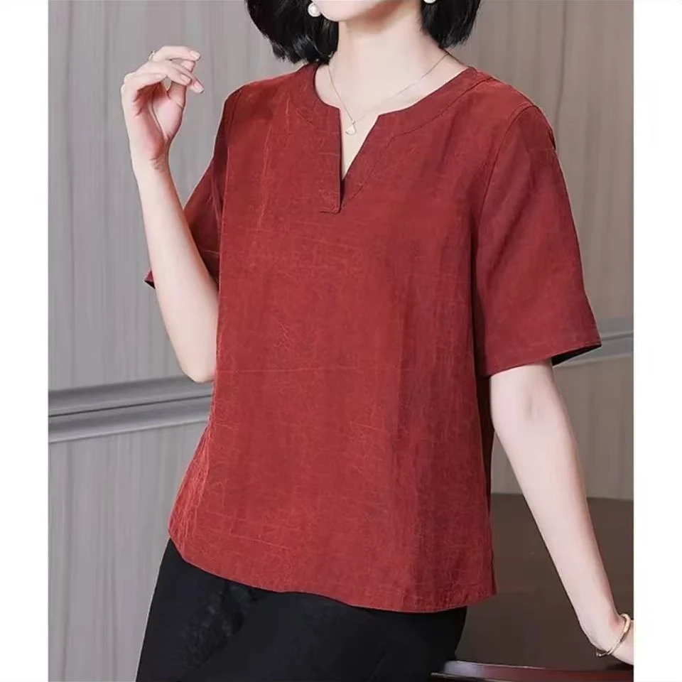 【素雅大方】纯色新夏款宽松百搭显瘦衬衫减龄洋气春季打底上衣9020